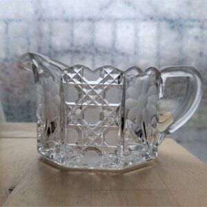 Antique 1910s-20s EAPG McKee Glass Creamer Floral Innovations